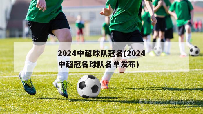 2024中超球队冠名(2024中超冠名球队名单发布)