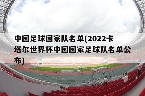 中国足球国家队名单(2022卡塔尔世界杯中国国家足球队名单公布)